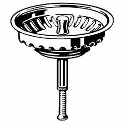 Chromé - Fournisseur: VILLEROY ET BOCH - Reference: 94088161 - - Grille pour vidage automatique pour évier - Grille en panier ...
