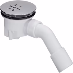 Godet de nettoyage à enlever. Joint de compensation pour épaisseurs différentes. Garde d'eau inférieure à 100 mm.