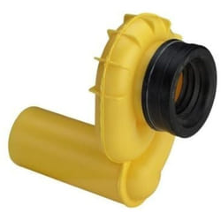 Siphon d'urinoir horizontal o 50, plastique, jaune