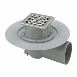 Viega Advantix siphon de sol 557164 avec bride d'étanchéité avec piège à odeurs amovible avec fixation rotative/réglable en h ...