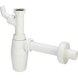Siphon dévier - Viega - 703349 - Siphon bouteille - DN32 - Plastique - Blanc