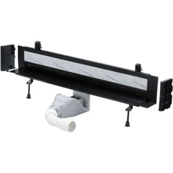 Advantix Vario - Caniveau de douche 30-120 cm, pour installation murale, noir 736552 - Viega