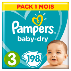 Pampers Active Baby-Dry 81657823, Garçon/Fille, Couche avec élastiques, 6 kg, 10 kg, Multicolore, Velcro