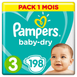Pampers Active Baby-Dry 81657823 couche jetable Garçon/Fille 3 198 pièce(s)