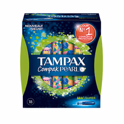 TAMPAX Compak Pearl Super, 18 pièce(s)