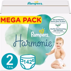 PAMPERS HARMONIE TAILLE 2 142 COUCHES (4-8 KG)