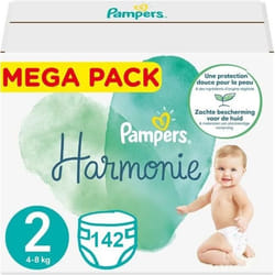 PAMPERS HARMONIE TAILLE 2 142 COUCHES (4-8 KG)