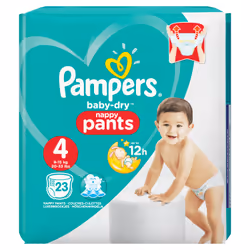 Pampers 81666622, Garçon/Fille, Couche-culotte, 9 kg, 15 kg, Multicolore, 12 h