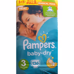 Pampers 4015400833444, Garçon/Fille, 5 kg, 9 kg, Vert, Velcro, 12 h