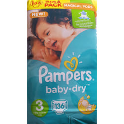 Pampers 4015400833444 couche jetable Garçon/Fille 3 136 pièce(s)