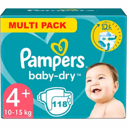 PAMPERS BABY-DRY TAILLE 4 PLUS 118 COUCHES (10-15 KG)