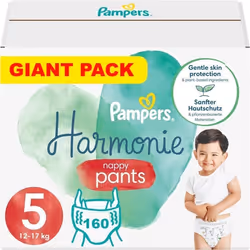 PAMPERS PANTS TAILLE 5 HARMONIE COUCHES-CULOTTES 160 COUCHES (12-17 kg)