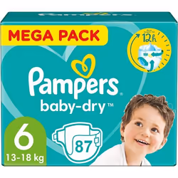 PAMPERS BABY-DRY TAILLE 6 87 COUCHES (13-18 KG)