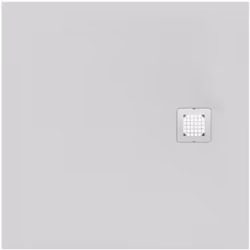 Ideal Standard Ultra Flat S 1 x bac à douche carré Matériau : Ideal Solid Y compris couvercle d'écoulement en acier inox Prof ...
