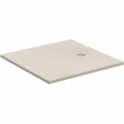 Ideal Standard Ultra Flat S 1 x bac à douche carré Matériau : Ideal Solid Y compris couvercle d'écoulement en acier inox Prof ...