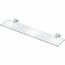 Tablette en verre longueur 520 mm ensemble de fixation compris matériau - verre satiné et métal 4 éléments de fixation cachés ...