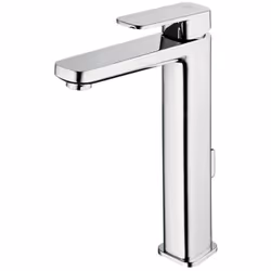 Mitigeur de lavabo avec bec haut, DN 15 limiteur de débit indépendant de la pression d’eau (5l/min) direction du jet d’eau ré ...