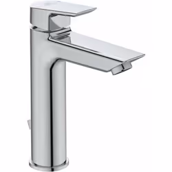 Mitigeur de lavabo GRANDE finition chromée commande par levier longueur du bec 123 mm zone de confort 152 mm hauteur du mitig ...