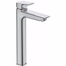 Mitigeur de lavabo avec bec haut, DN 15 finition chromée longueur du bec 140 mm zone de confort 241 mm hauteur du mitigeur 30 ...