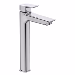 Mitigeur lavabo Tesi réhaussé sans tirette sans vidage chrome