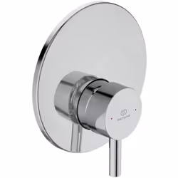 Mitigeur de douche encastré avec corps encastré conception : chrome levier métallique avec marquage de l’eau chaude et de l’e ...