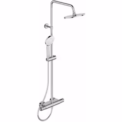Le set de douche CeraTherm T50 avec inverseur comprend une tête de douche métallique IdealRain diamètre de la tête de douche  ...