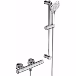 Colonne de douche Evo Jet DIAMOND mitigeur thermostatique de douche CeraTherm T100 avec équipement pour éviter le refoulement ...