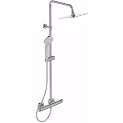 Colonne de douche avec mitigeur thermostatique mural CeraTherm T100 tête de douche métallique 200 x 200 mm débit de la tête d ...