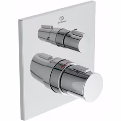 Mitigeur thermostatique encastré de baignoire conception : chrome cartouche thermostatique vanne céramique à 2 voies, referma ...