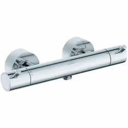 Mitigeur thermostatique de baignoire CeraTherm T125 couleur chrome matériau : laiton commande : aux poignées rosaces rondes i ...