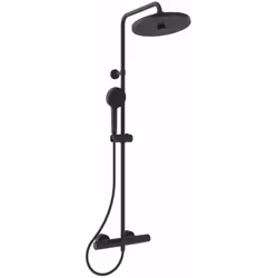 Set de douche CeraTherm T25+ comprend Mitigeur de douche couleur : noir satiné matériau : métal montage mural, type de raccor ...