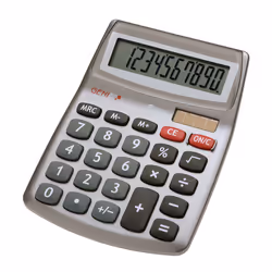 Genie 540, Bureau, Calculatrice à écran, 10 chiffres, 1 lignes, Batterie/Solaire, Gris