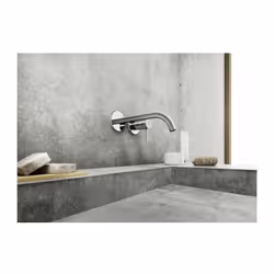 Mitigeur monocommande de lavabo à montage Hansapublic Match1 avec bec verseur raccourci Numéro d'article: 57932171 Couleur: c ...