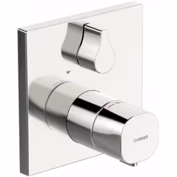 Mitigeur thermostatique encastré de douche DN15 matériau : laiton, coloris : chrome débit : 6/23 l/min avec régulation intégr ...