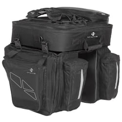 M-Wave Amsterdam Triple Arrière Sacoche pour bicyclette 62 L Polyester Noir, Gris
