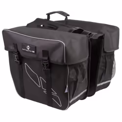 M-Wave Amsterdam Double, Arrière, Sacoche pour bicyclette, Polyester, Noir, Gris, 30 L, 500 mm