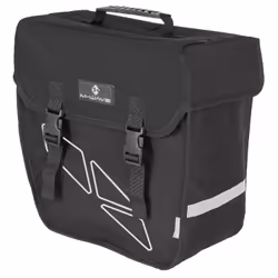 M-Wave Amsterdam Single, Arrière, Sacoche pour bicyclette, Polyester, Noir, Gris, 18 L, 180 mm