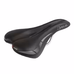 Velo Wide:Channel, Selle de vélo, Piste, Unisexe, Noir, Monochromatique, 17,5 cm