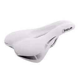 Velo Wide:Channel, Selle de vélo, Piste, Unisexe, Blanc, Monochromatique, 16,8 cm