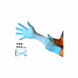 200X GANTS JETABLES - SAFE FIT GANTS EN NITRILE BLEUS XL (9-10) SANS POUDRE SANS LATEX GRADE DE MÉDICAMENT AQL 1,5 TRAVAUX LÉ ...