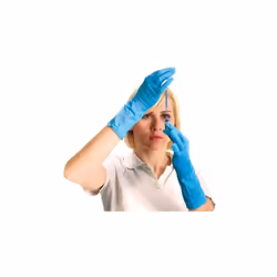 Hygostar Gants en nitrile Super High Risk Bleu XL 30 cm, non poudrés Nom de la marque : FRANZ MENSCH. Gant de protection chim ...