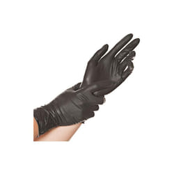 Franz Mensch - hygostar diablo gants en latex non poudrés noir taille s 26768