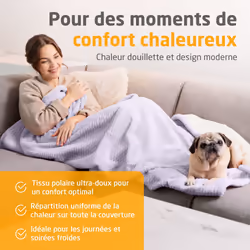 Couverture Chauffante Reversible - Medisana - Hb 418 - 120 W - 9 Réglages - 180 X 130 Cm - Violet - Vue supplémentaire 2