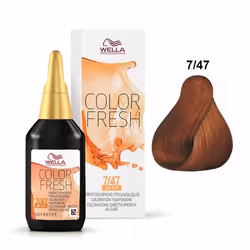 Coloration temporaire - Wella - Color Fresh 7/47 - Blond Cuivré Marron - Sans ammoniaque