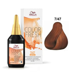 Coloration temporaire - Wella - Color Fresh 7/47 - Blond Cuivré Marron - Sans ammoniaque