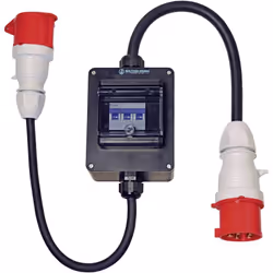enquête Câble adaptateur CEE UniBox en caoutchouc plein In: 32A avec accès: Câble avec fiche CEE 63A Sortie : câble avec racc ...