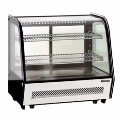 Bartscher DeliCool II, Vitrine réfrigérée de point de vente, Pose libre, Noir, Blanc, Acier, Rails, 120 L