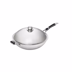 Bartscher 105981, Rond, Wok/Poêle à frire, Acier inoxydable, Acier inoxydable, 6 L, 360 mm