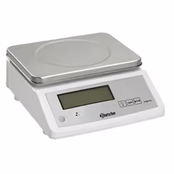 Bartscher A300117, Balance de ménage électronique, 15 kg, 5 g, Gris, Argent, Blanc, Comptoir, Rectangle