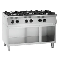 Bartscher 1582101 poêle Pose libre Gaz naturel, propane/butane Noir, Acier inoxydable